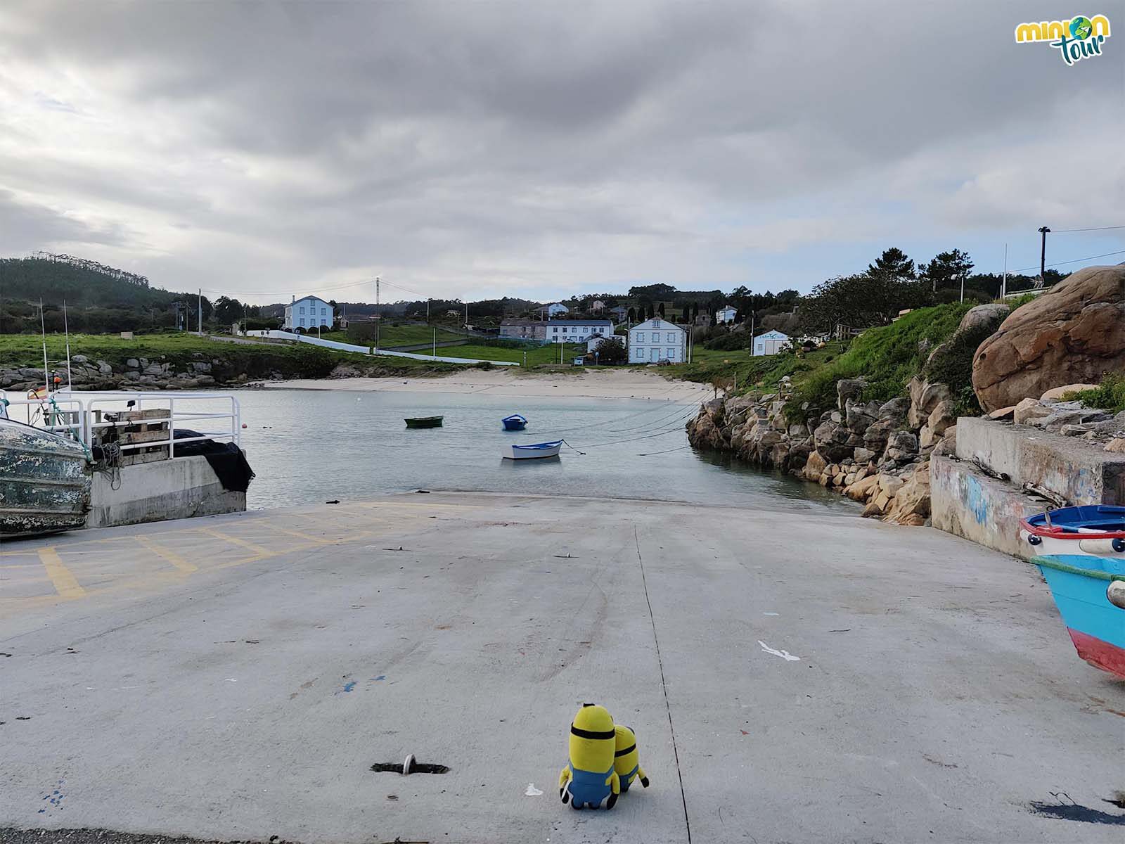 Minions en el Portiño de Morás en la costa de Lugo